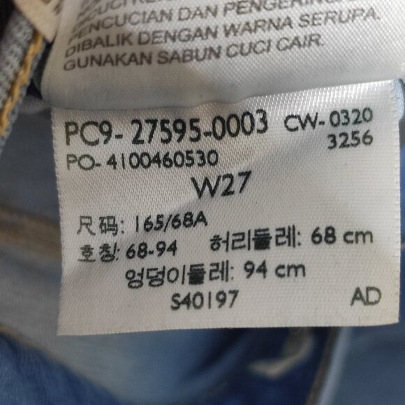 Levi's 311 jeans women's size 27 denim blue colour shaping skinny crop - Picture 7 of 14